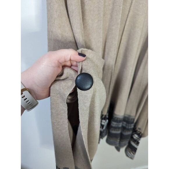 Joseph A Women's Neutral Patterned Kimono Sweater - One Size - Picture 3 of 8